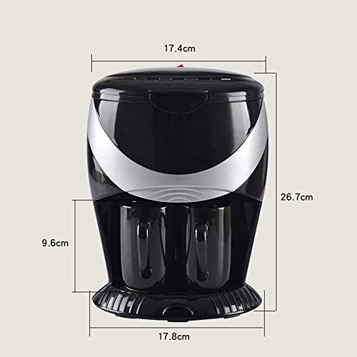 ZJZ Auto-Dual-Cup-Kaffeemaschine, elektrische Filterkaffeemaschine Dual-Use-Kaffee Tee-Maschine Haushaltskaffeemaschine… – Bild 7