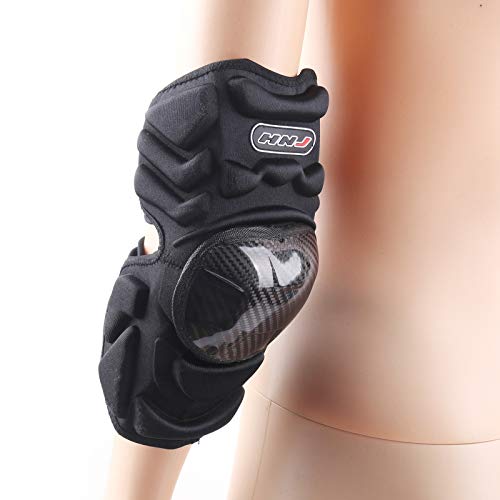 4x Adults Carbon Fiber Knee Pad Shin Armor Guard Motorcycle Bike Protector Gear