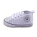 WAYLONGPLUS Infant Cute Canvas Sneaker Toddler Prewalker Anti-skid Soft Trainer Shoes (White, Size 12)
