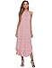 Halife Women Sexy Halter Neck Stripes Sleeveless Casual Party Beach Long Tank Dress Sundress Red XL