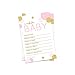Pink and Gold Wishes Cards (20 Pack) Baby Shower Games for Girls - Guest Book Alternative Cute Words of Wisdom - Keepsake Activity for Wishing Well & Birthdays - 4x6