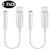 [2 - Pack] Apple iPhone 7 Audio Adapter iOS 10.3 Wtbone - Lightning to 3.5mm Female Headphone Jack Adapter for iPhone 7 / iPhone 8 / iPhone 7 Plus / iPhone 8 Plus - (White)