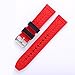 Silicone Rubber Watch Strap Sport Diver Watch Band Black Red 22mm