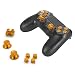 PS4 Aluminium Metal Bullet Buttons Hats Thumbsticks Spare Parts Accessories for PlayStation 4 DualShock Controller (a-Gold)