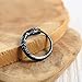 Ouroboros snake earring 0.55 inch (14 or 12 mm) sterling silver Handcrafted unisex earring