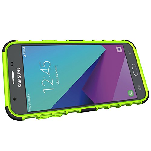Galaxy J7 V Case, Galaxy J7 Prime Case, Galaxy J7 Perx Case, Galaxy J7 Sky Pro / Galaxy Halo Case, OEAGO Samsung Galaxy J7 2017 Case Tough Rugged Dual Layer Protective Case with Kickstand - Green - Thumbnail 7