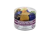 70 In a Tub Nut Free Jerusalem of Gold Milk Multicolored Foil Wrap Hanukkah Chocolate Gelt Coins