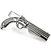 INBLUE Men's Rhodium Plated Necktie Tie Clip Bar Black Gun Pistol