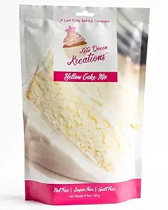 Keto Queen Kreations, Low Carb (1 net), Sugar Free, Keto, Yellow Cake Mix 9 oz. (12 Servings)