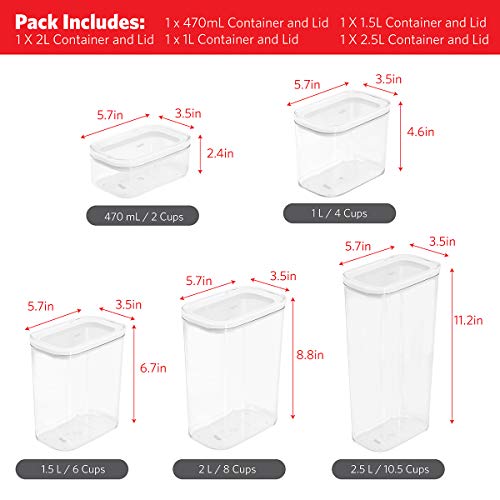 Glad Food Storage Containers Airtight with Lids Stackable Canisters