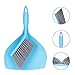 McoMce Dust Pan and Brush, Portable Dust Pan, Tiny Dust Pan and Brush Set, Premium Dustpan, Mini Hand Broom and Dustpan Set for Floor, Sofa, Desk, Keyboard, Car, Dog, Cat and Other Pets (Blue)