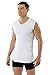 ALBERT KREUZ Men's Sleeveless v-Neck Business Undershirt 100% Organic Cotton White L