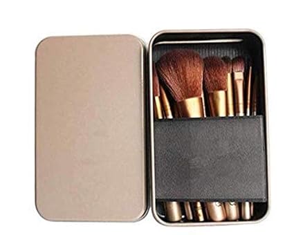 Bolt Makeup Brushes Kit with Storage Box (Golden) - Set of 12