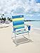 Rio Beach Hi-Boy Beach Chair, Blue/Green/Yellow Stripe