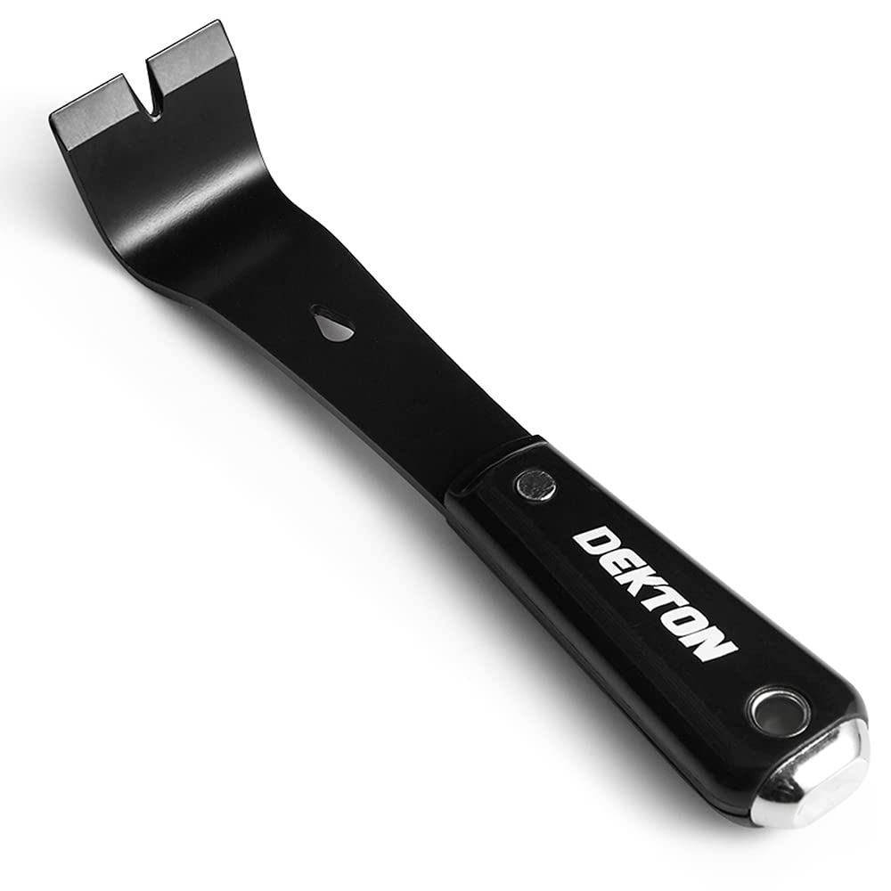 Dekton Painter’s Pry Bar | Nylon Handle for Comfortable Grip | Includes Hammer Cap for Tough Jobs | Easily Removes Molding, Trim, & Baseboards | Durable & Ideal for Painting, Carpentry, & Renovations