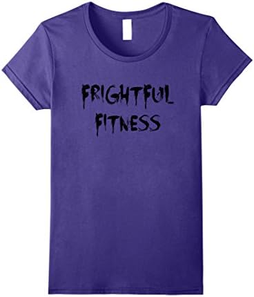 Womens Frightful Fitness Halloween Workout Wear Horror Shirts Large Purple