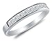 Solid 14k White Gold Bridal Set Princess Cut Solitaire Engagement Ring with Matching Channel Set Wedding Band Highest Quality CZ Cubic Zirconia 2.0ct.