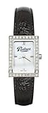 San Diego Padres Ladies Allure Watch Black Leather Strap
