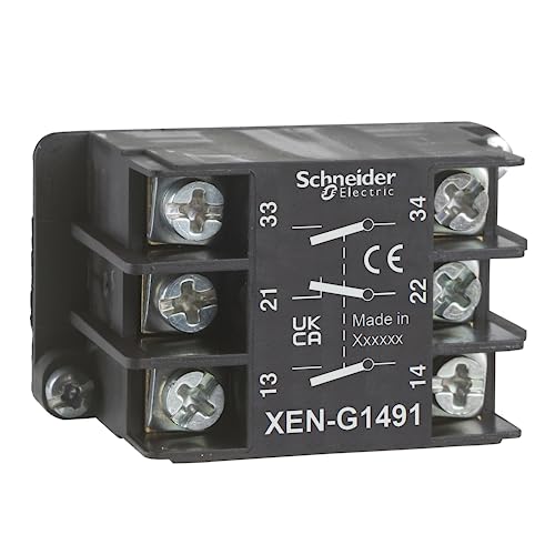 Schneider Electric, Harmony, XENG1191, SPRING RETURN CONTACT BLOCK, 1 NC + 2 NO