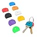 Uniclife Key Cap Rings, 50 Pack, 8 Assorted Colors Key Identifier Tag Covers