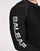 BALEAF Men's Basic Rashguard Long Sleeve Swim Shirt UV Sun Protection Athletic UPF 50+ Black L