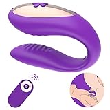 Couples Vibrator with Dual Motors 10 Powerful Vibration Modes for G Spot Clitoral Stimulation, PALOQUETH Wireless Personal Vibrator Clitoris Massager Sex Toy Rechargeable Waterproof