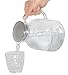 70 OZ Super Large Heat Resistant Glass Beverage Pitcher with Stainless Steel Lid - Borosilicate Water Carafe with Spout and Handle – Perfect for Homemade Juice & Iced Tea by IBBM
