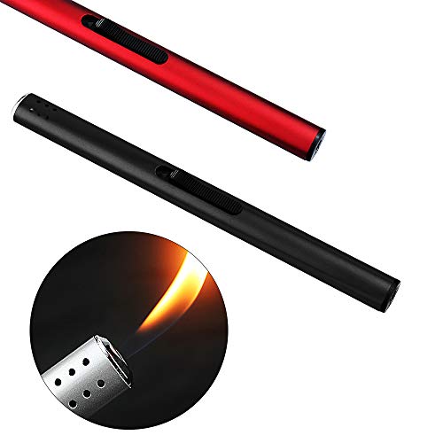 Pitaya 6pcs Butane Gas Lighter Flame Lighter Windproof Refillable Long Lighter for Candles Fireplace Stoves Camping Outdoorï¼ˆNO Gas in IT)
