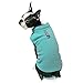 Gooby Fleece Vest Dog Sweater - Turquoise, Large - Warm Pullover Fleece Dog Jacket with O-Ring Leash for Small to Medium Dogs