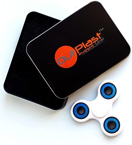 OutPlast — Stay Rugged Fidget Spinner Matt White | Sturdy High Quality Toy | Hippest Must-Have Accessory for Cool Kids, Teens, Young Adults | Best Gift for Hipsters of all Ages | Cool Gadget