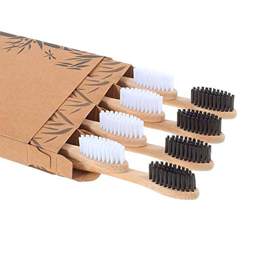 Bamboo Toothbrushes, Adult BPA-Free Soft Bristles Toothbrush, Eco-Friendly Alternative Toothbrushes for Guests or When…