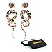 BodyJ4You 4PC Glass Ear Tapers Plugs 00G Candy Cane Swirl Teardrop Spiral Gauges Piercing Set