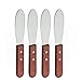 Adorox Wide Stainless Steel Spreader Kitchen Knives for Sandwiches Butter Cheese (Set of 4)