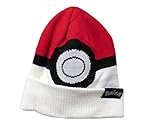 Pokemon Pikachu Pokeball Roll Slouch Knit Cuff Beanie Cap Hat Nintendo One Size