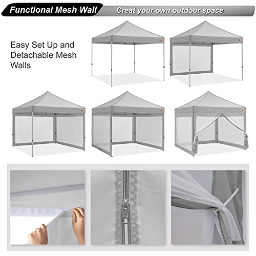 ABCCANOPY 10x10 Pop up Canopy Tent Commercial Tents with Mesh Walls