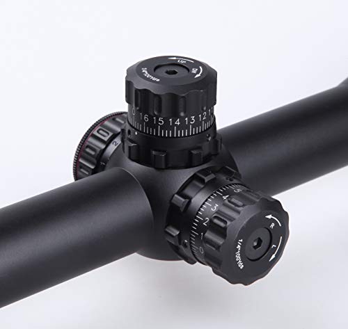 Sniper MT4-16X50AOL Hunting Rifle Scope/Red, Green Illuminated Mil Dot Reticle/Fully Multi-Coated Lens/Wind and Elevation Adjust/Front AO Adjust for fine Tuning/3" Sunshade