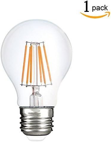 Dimmable LED A19 Light Bulbs, 7.5 Watt LED A19 Bulb Replacement 75 Watt Incandescent Light Bulb, Medium E26 Base Bulb 2700K Soft White 850 Lumens 120 Volt 360 Beam Angle Vintage Light Bulb(1 Pack)
