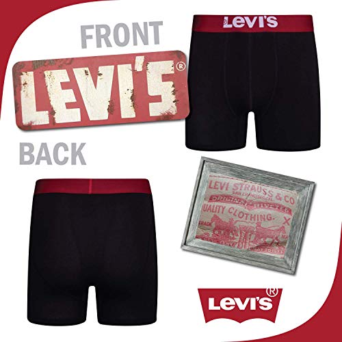 Levi’s Mens Underwear for Men Big & Tall 1X 6X Boxer Briefs Black 5X