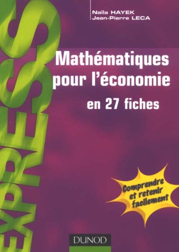Mathématiques pour l'économie