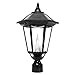 Gama Sonic GS-99F Windsor Post Light, Outdoor Solar Post Lamp, 3
