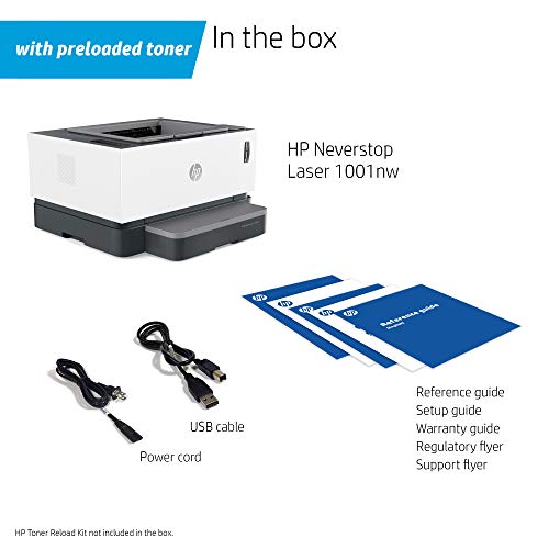 HP Neverstop Laser Printer 1001nw | Wireless Laser with Cartridge-Free  Monochrome-Toner-Tank (5HG80A) with-Toner Reload-Kit | Pricepulse