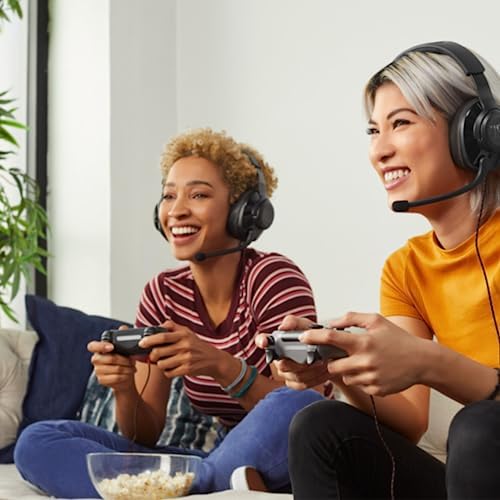 Fones de ouvido jbl quantum 200 para gamers com som e microfone quantumsound, com design marcante, compatível com múltiplas plataformas, na cor preta