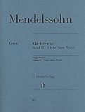 Mendelssohn: Songs without Words Volume III by