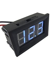 SMAKN® 2 alambre azul DC 3.50   30 V Panel LED Digital Display Voltaje Meter voltímetro Ajustar automáticamente la precisión