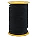 Ogrmar White Elastic Thread 547 Yard 0.5mm Thickness (1 Roll) (Black)