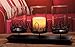 V-More Pillar Candle Holder with Black Metal Stand 3 Pillar Centerpiece for Wedding Party Home Décor
