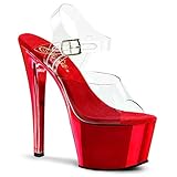 Pleaser SKY-308 7" Heel, 2 3/4" PF Ankle Strap Sandal