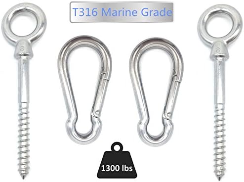 Hammock Hanging Kit,Heavy Duty stainless steel Hammock Hooks By Senmit,for Hammock Stand,Hanging Swing Chair,Yoga&amp;Brazilian Hammocks,Multiple Indoor &amp; Outdoor