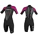 O'Neill Women's Reactor 2mm Short Sleeve Back Zip Spring Wetsuit,Black/Berry,4