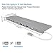 CableCreation USB-C Type C Multiport 4K Adapter, Thunderbolt 3 Compatible, USB-C to USB 3.0/HDMI/VGA/Mini DisplayPort/Ethernet/Stereo/SD Card/Micro SD Card and USB-C Female Charge Adapter, Space Grey